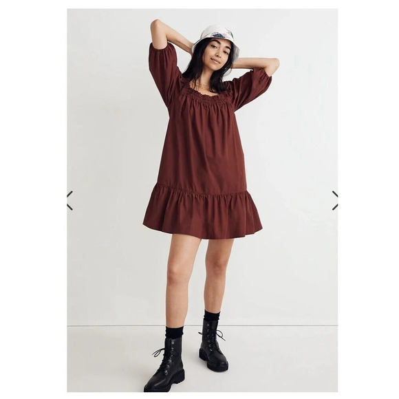 NWT MADEWELL- Poplin Mini Dress Sizes XS - Picture 3 of 9